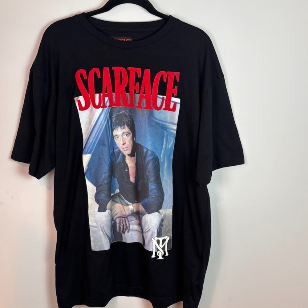 Scareface Mens Reason 100% Cotton Graphic Short Sleeve Tee size‎ XL Movie Pacino